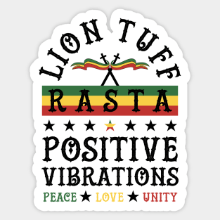 Lion Tuff Rasta Vibes Sticker